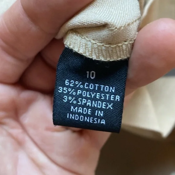 MSK Tan Button-Up Short Sleeve Shirt Cotton Dress Sz M - Picture 13 of 13